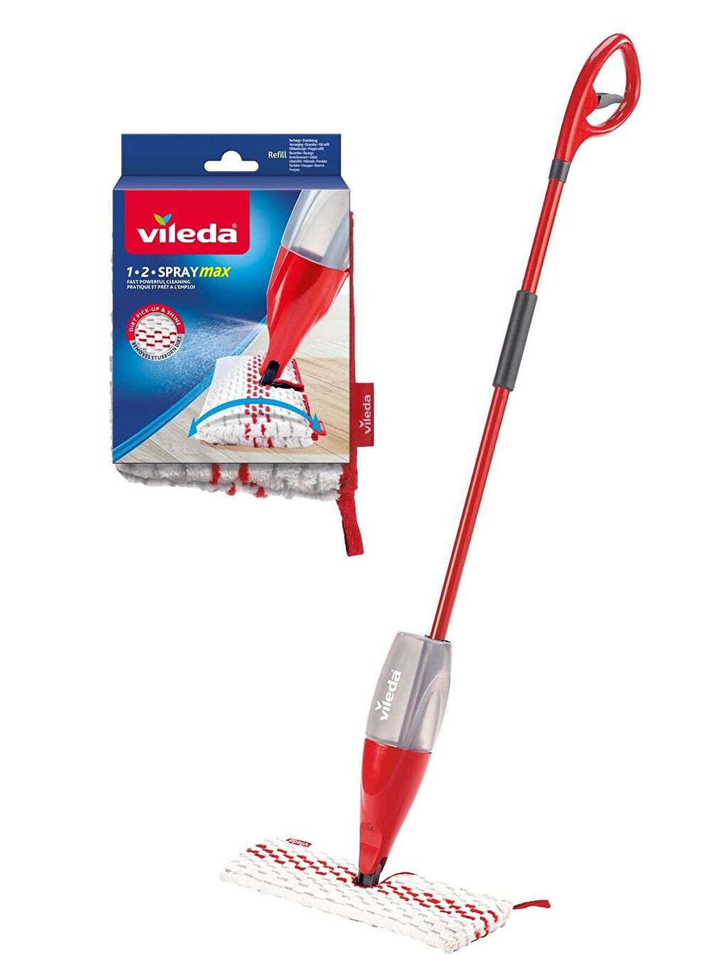 Vileda Kırmızı 1-2 Spray Max Mop + Yedek Başlık