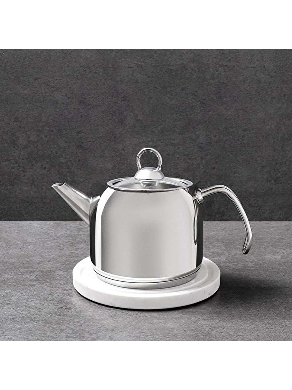 Gri Satürn Çelik Çaydanlık - Inox - 2 lt + 1 lt-1