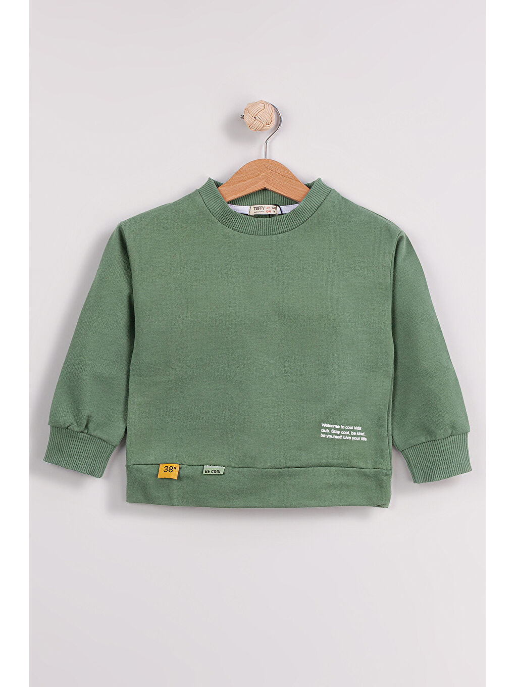 MRTUFFY Ekru Erkek Çocuk 2'li Paket Basic Sweatshirt - 3