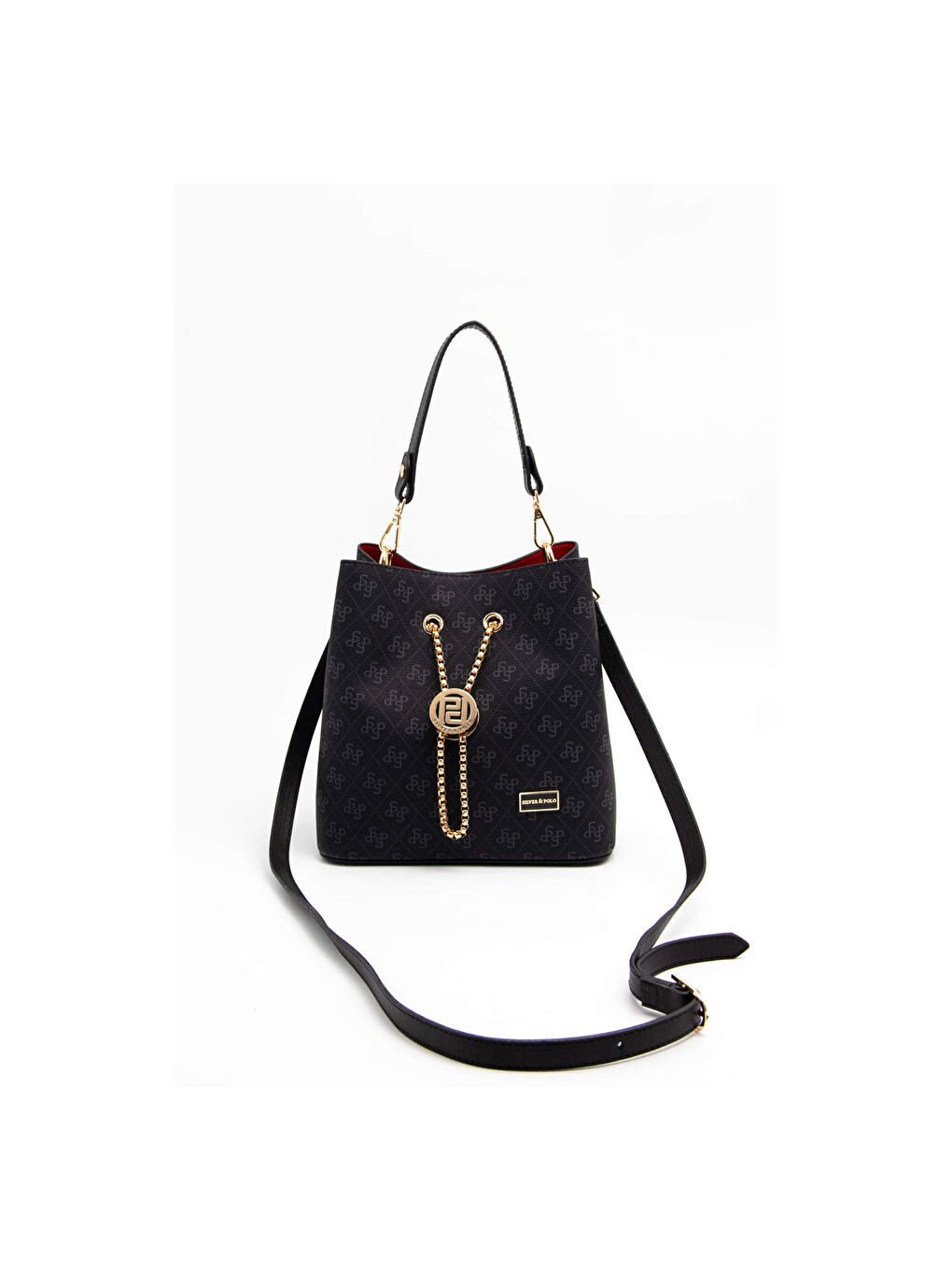 Siyah Kadın Çapraz Çanta 967-45534 SILVER POLO ÇAPRAZ BAYAN ÇANTASI M178 SİYAH-MAT SİYAH-5