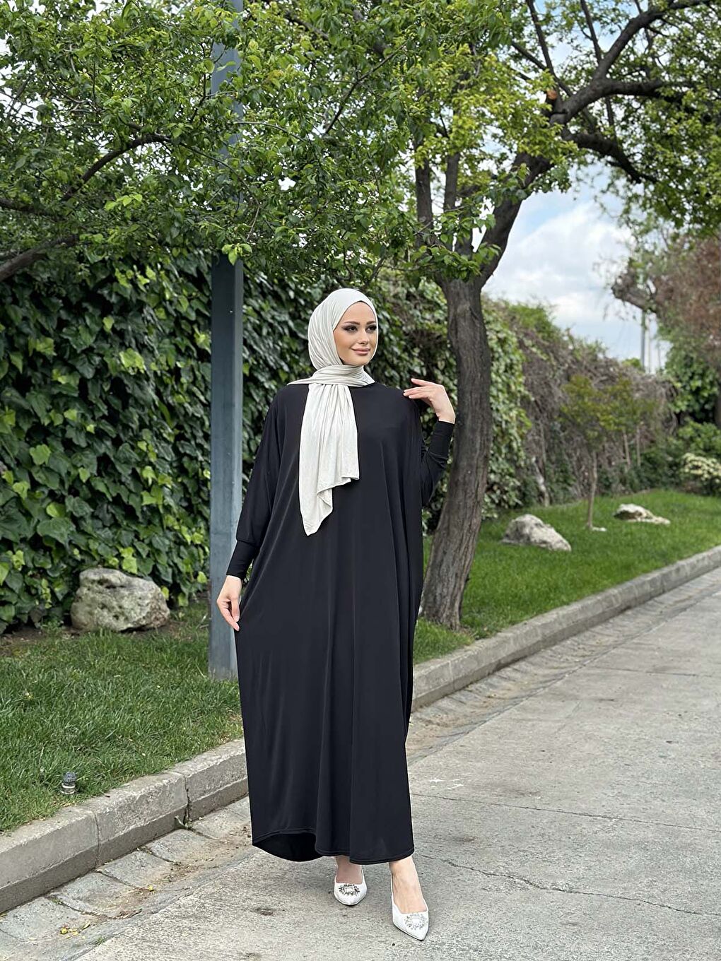 Kadın Trend Basic Uzun Kollu Siyah Elbise