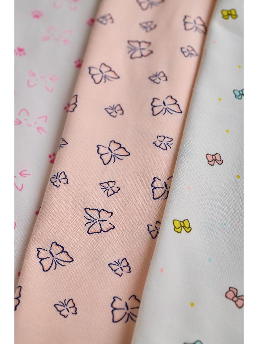 Karışık Kız Çocuk 5 Li Paket  Kelebek Desenli Kalın Askılı Atlet Çok Renkli-1