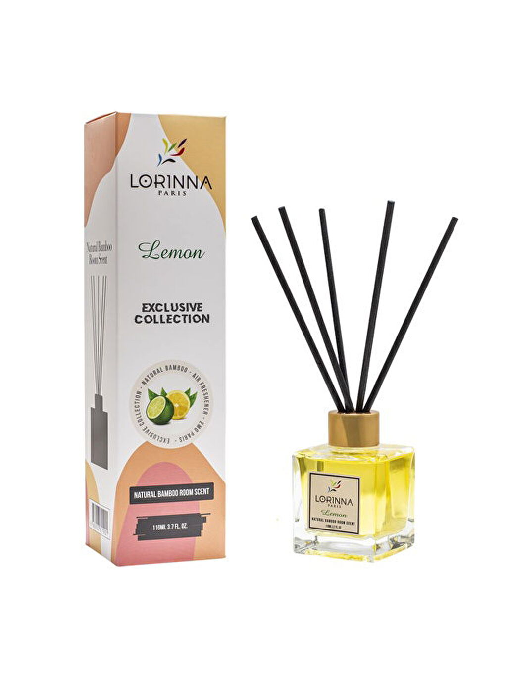 Renksiz Lemon Çubuklu Oda Kokusu - Şeffaf - 110 ml-1