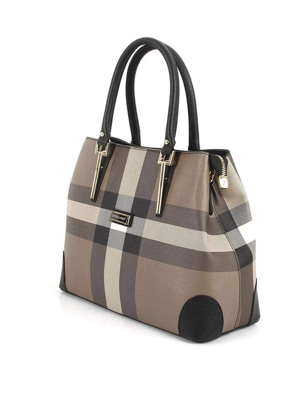 Kahverengi Kadın Omuz Çantası 667-9073 BAYAN ÇANTASI M80 KAHVE-MAT SİYAH-3