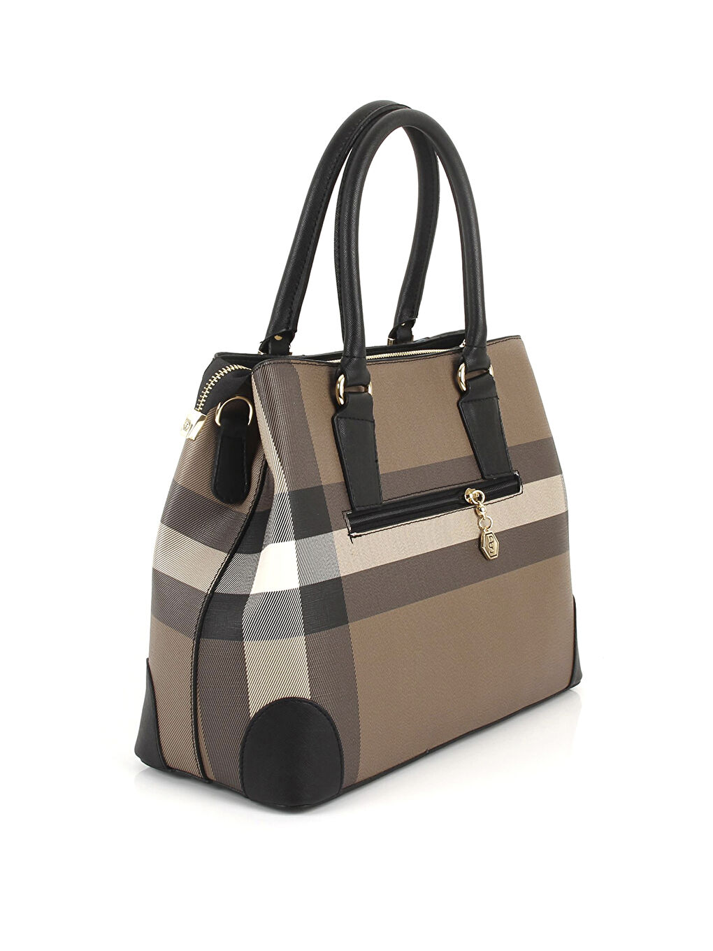 Kahverengi Kadın Omuz Çantası 667-9073 BAYAN ÇANTASI M80 KAHVE-MAT SİYAH-4