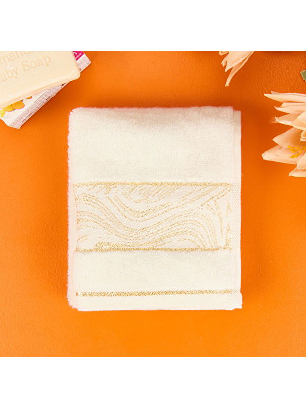 Soft Simli El Havlusu - Beyaz - 30x50 cm