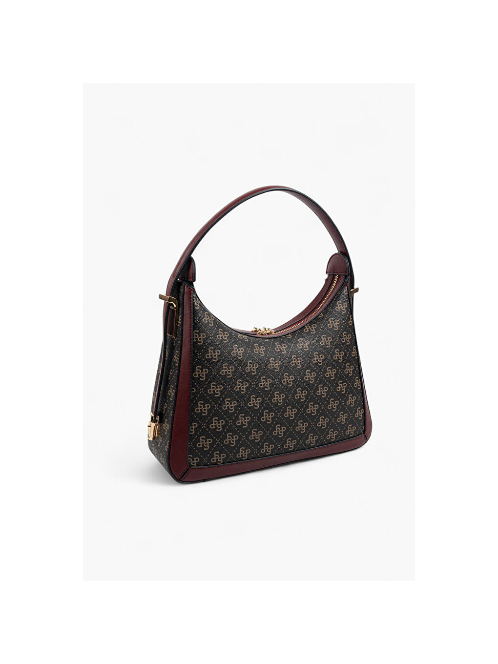 Kahverengi Kadın Omuz Çantası 1187-48382 SILVER POLO BAYAN ÇANTASI M178 KAHVE SARI-MAT BORDO-3