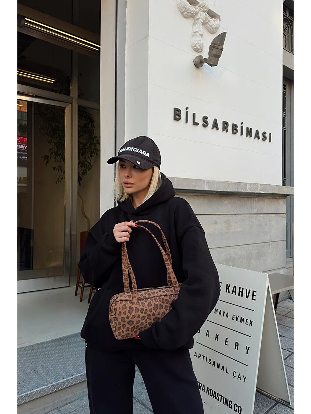 Karışık Chaos Baget Çanta Leopar Desen-5