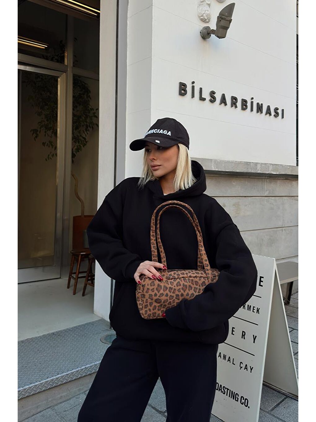 Karışık Chaos Baget Çanta Leopar Desen-8