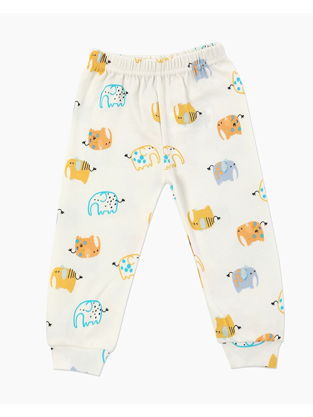 Lila Beli Lastikli Desenli Erkek Bebek Eşofman Alt 2'li-2