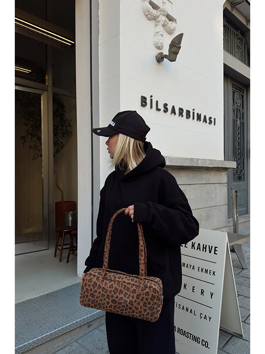 Karışık Chaos Baget Çanta Leopar Desen-10