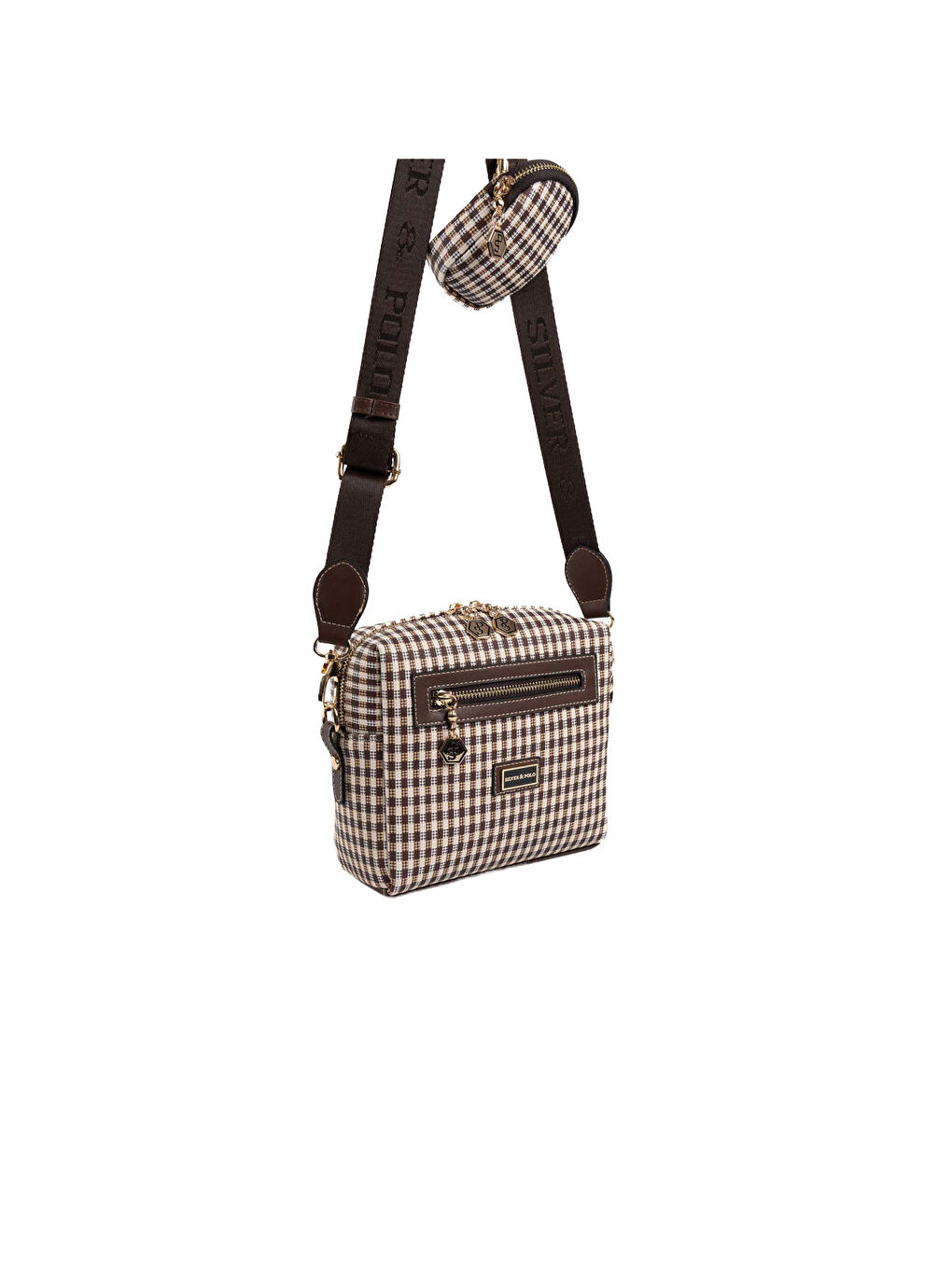 Kahverengi Kadın Çapraz Çanta 1038-47414 SILVER POLO ÇAPRAZ BAYAN ÇANTASI M191 KAHVE SARI-MAT KAHVE-3