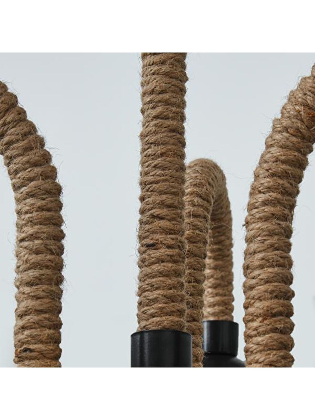 Metal Halat 3'lü Avize - Siyah-1