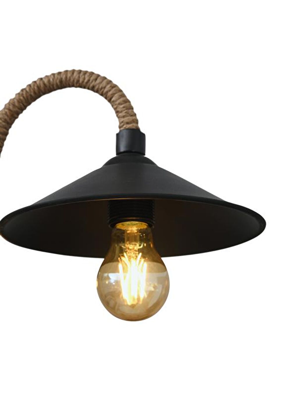 Metal Halat 3'lü Avize - Siyah-2