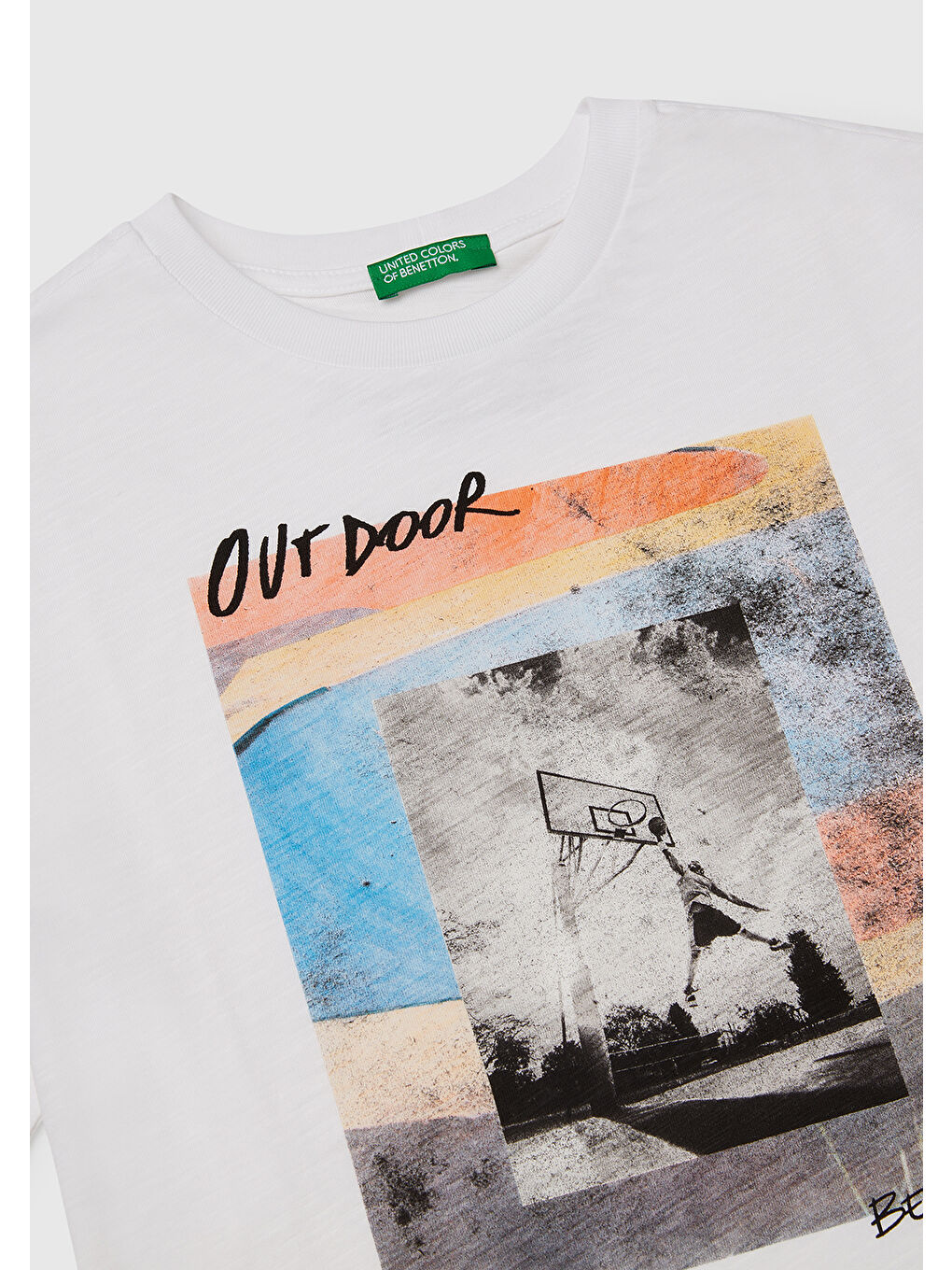 Erkek Çocuk Beyaz Fotoğraf Baskılı Oversize T-Shirt-2