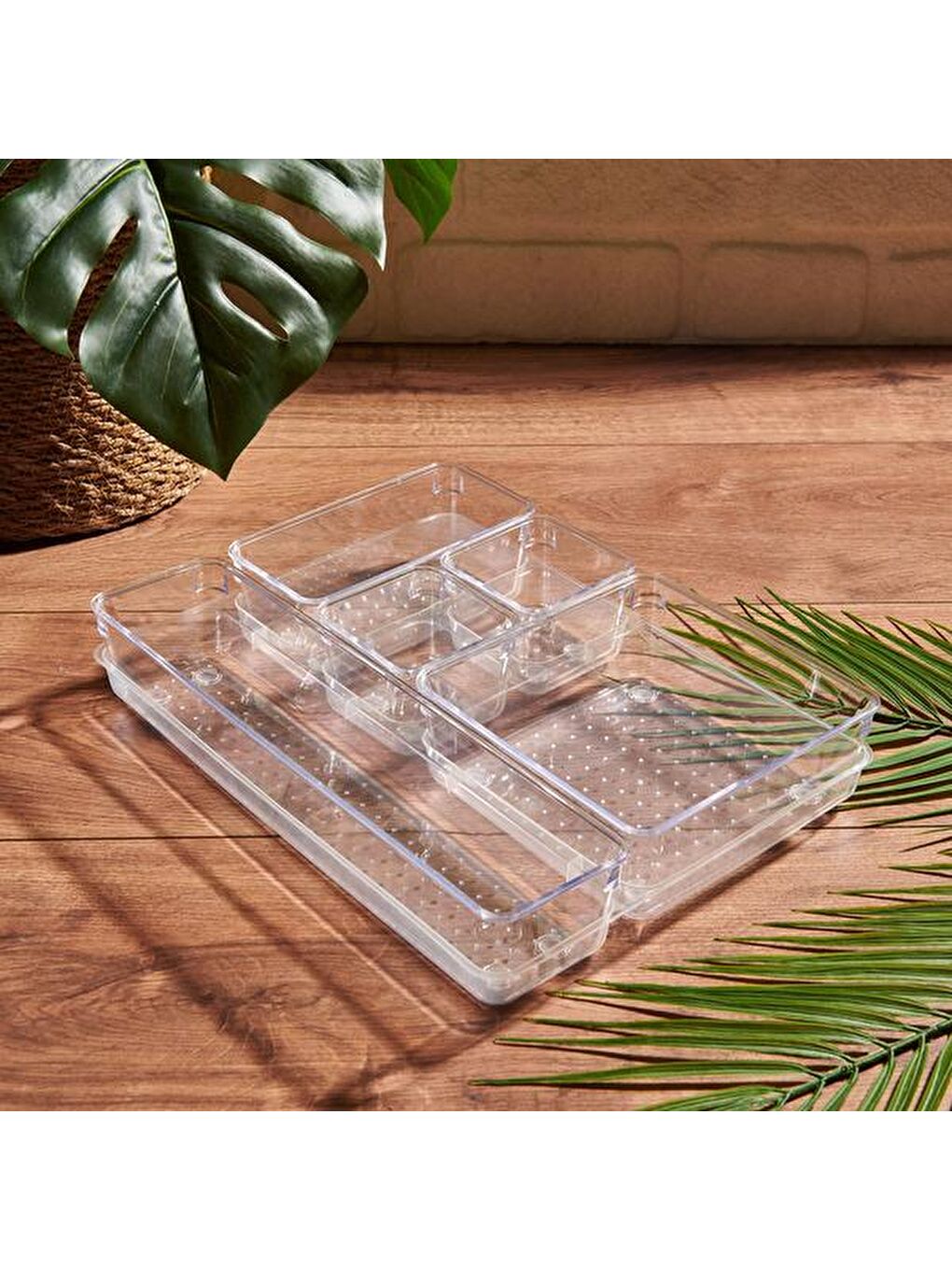 Renksiz Şeffaf Çekmece İçi Düzenleyici - 30x23x5 cm-2