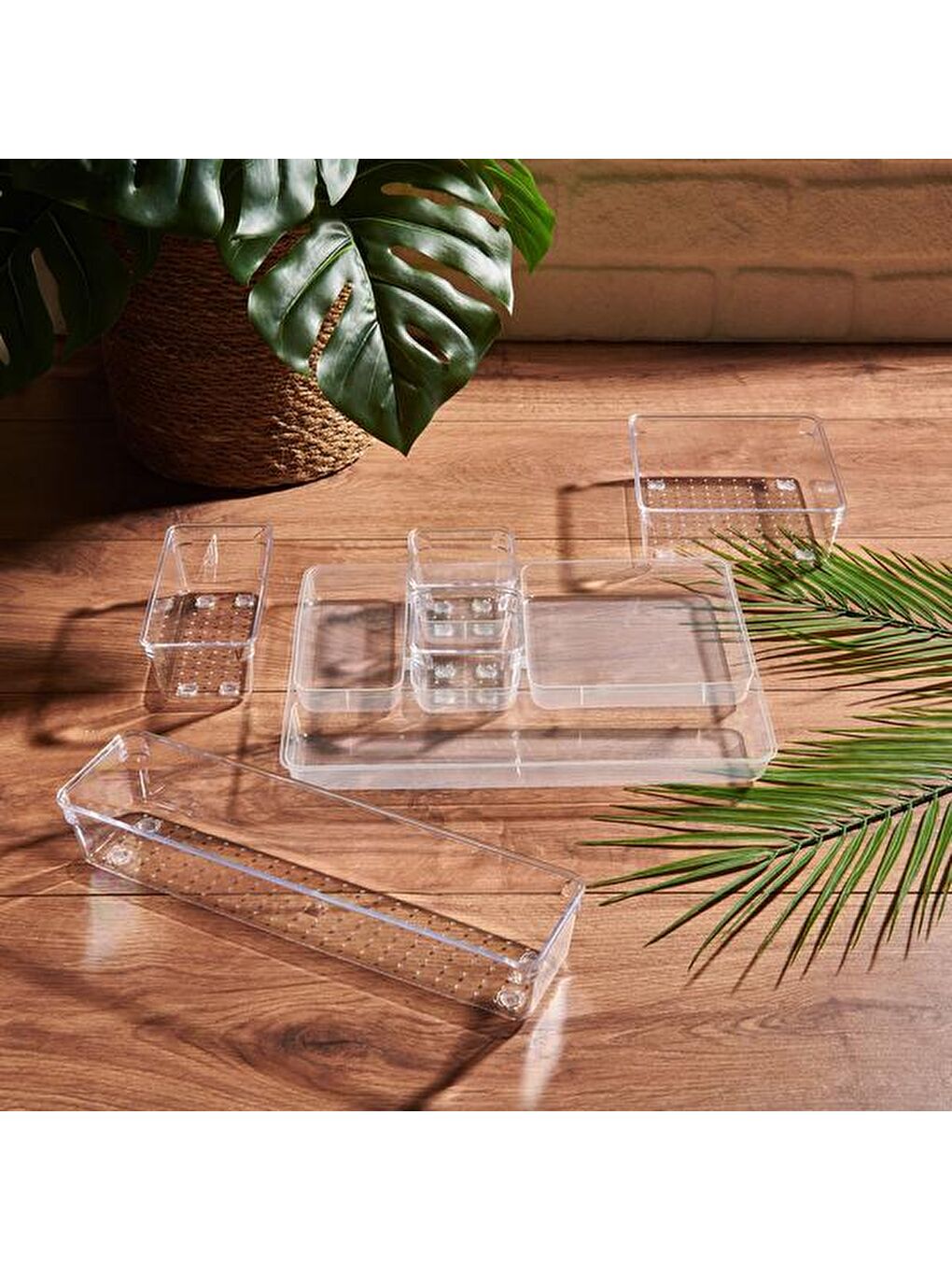 Renksiz Şeffaf Çekmece İçi Düzenleyici - 30x23x5 cm-3