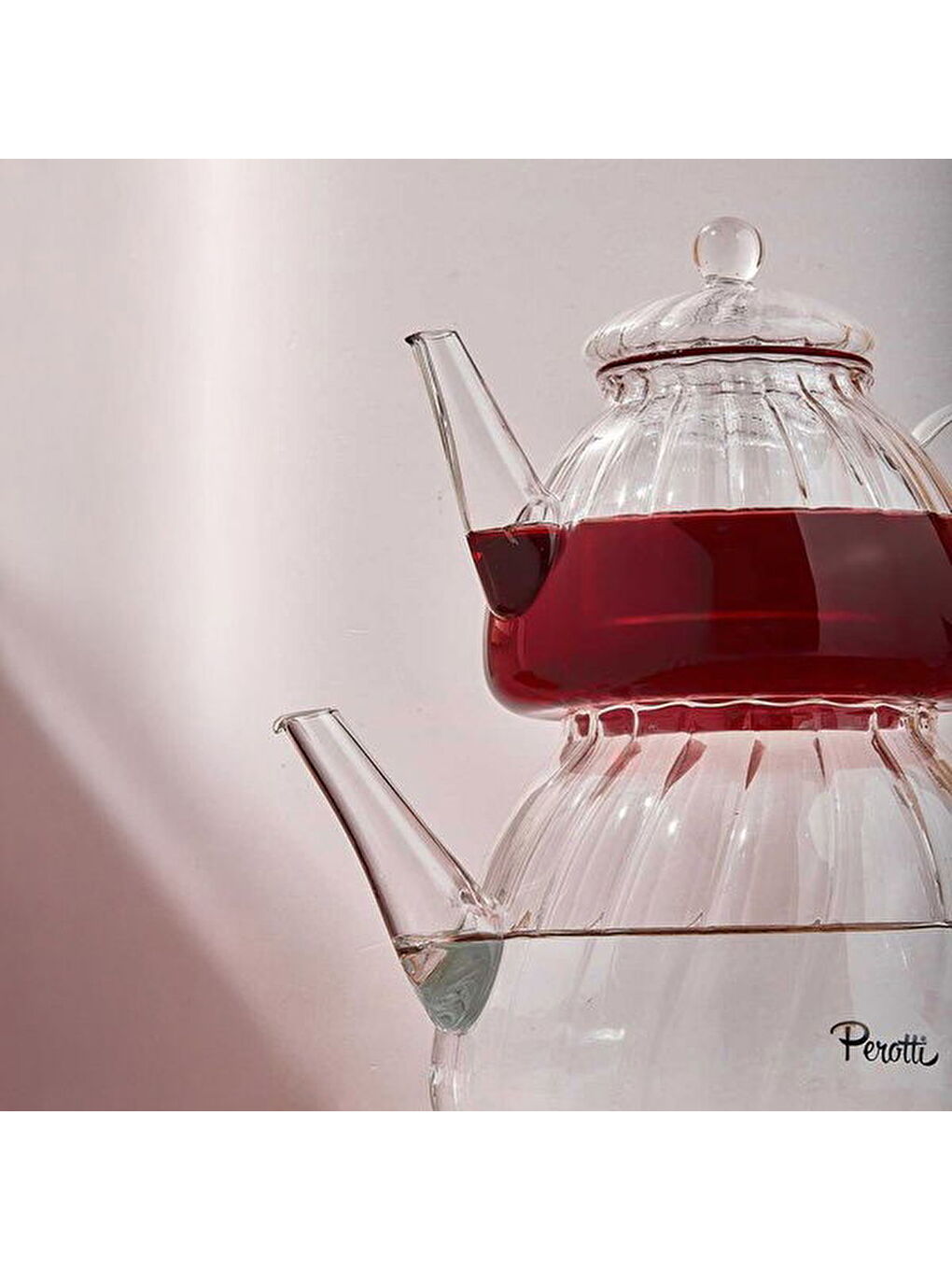 Renksiz Vitor Borosilikat Cam Çaydanlık - Şeffaf - 800 ml + 1,5 lt-2