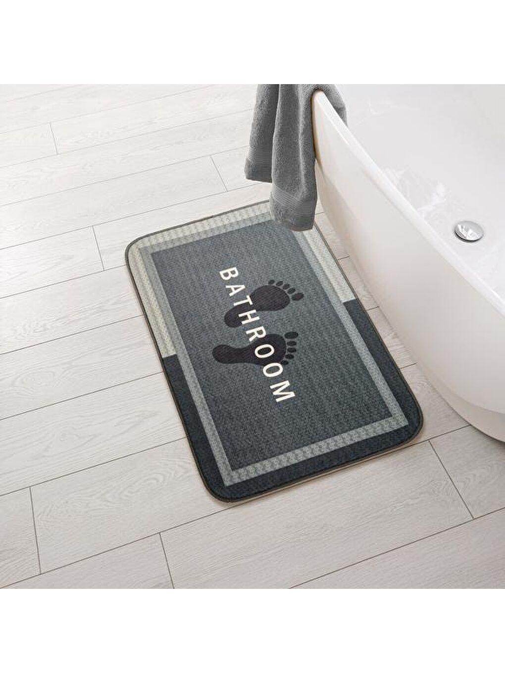 Soft Bathroom Dikdörtgen Sihirli Banyo Paspası - Antrasit - 50x70 cm-4