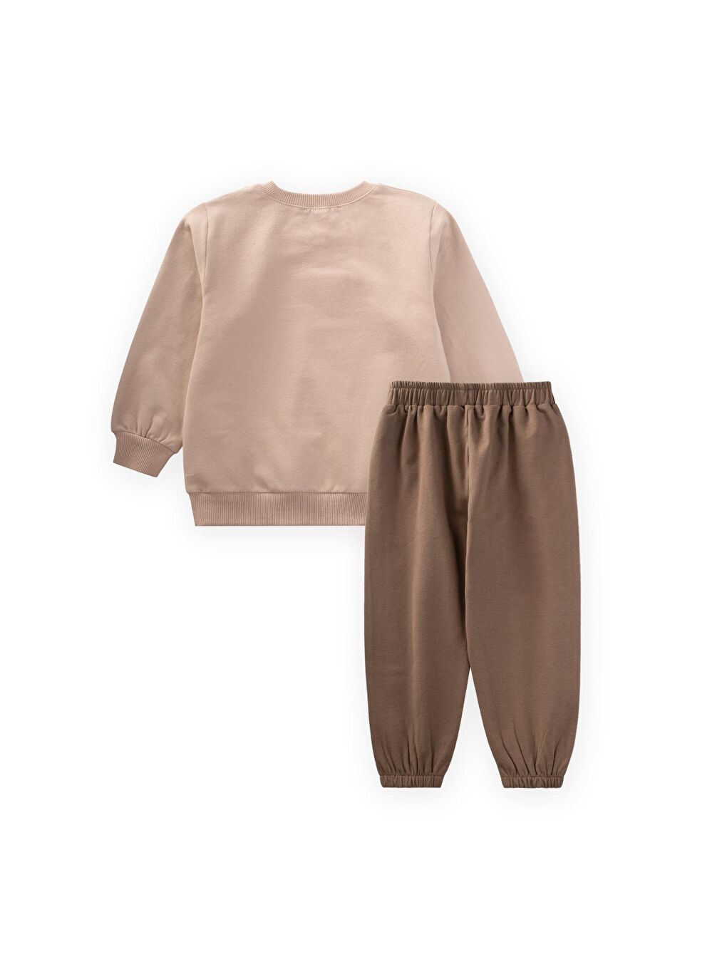 Kirpi Baskılı Sweatshirt Takım 0-5 Yaş Bej-1