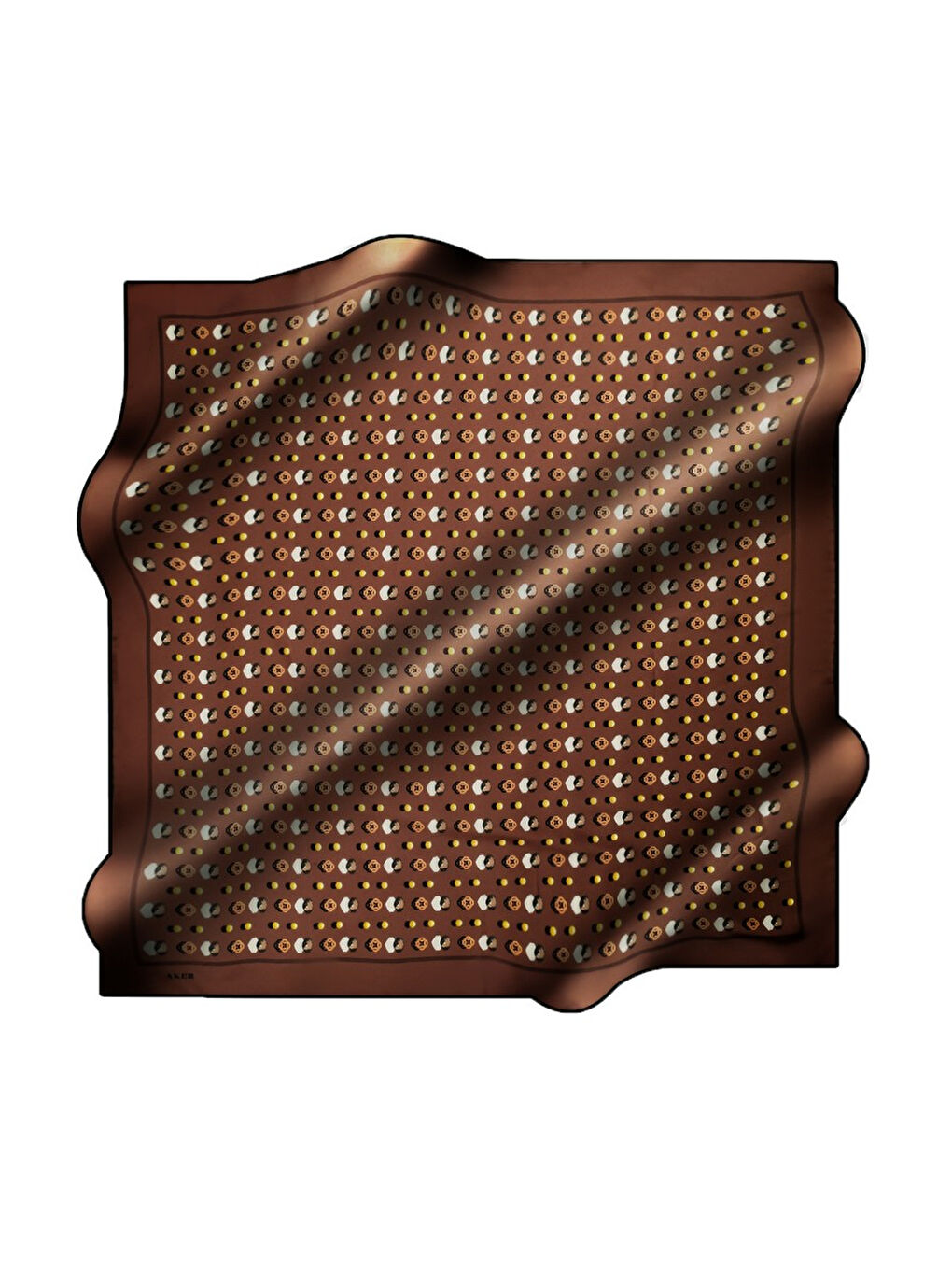 Kahverengi 90X90 İpek Tivil