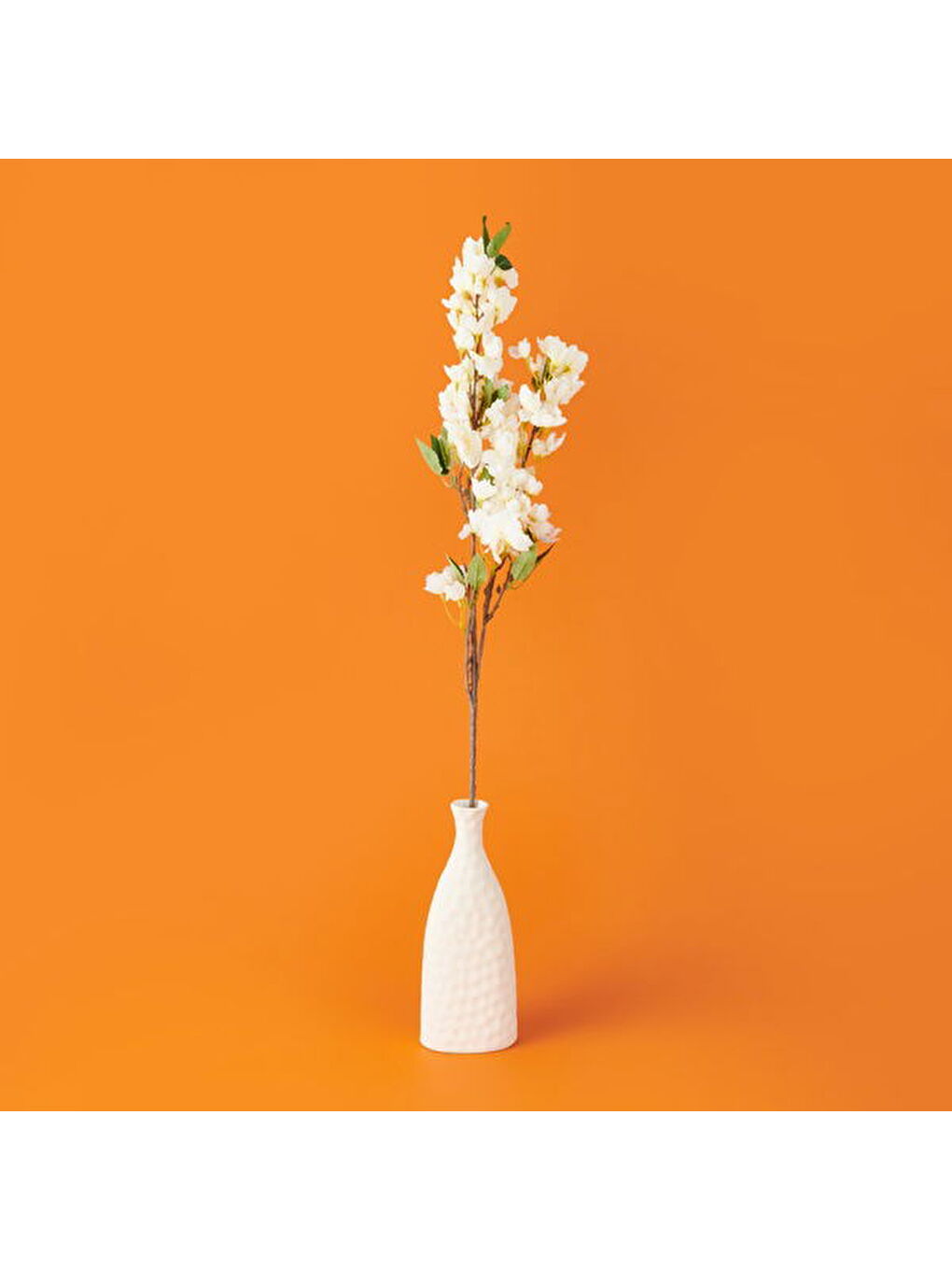 Ekru Kiraz Çiçeği Yapay Çiçek - Krem - 90 cm