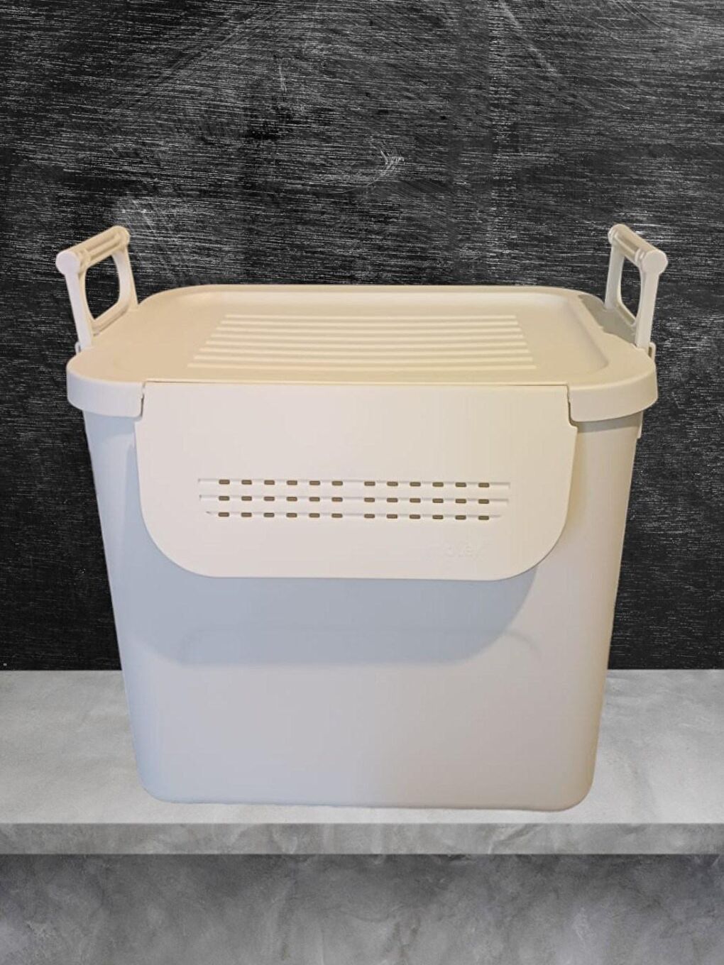 Motek Gri Melanj MT-35 Mybox 30 Litre Kulplu Çok Amaçlı Organizer Saklama Kutusu - 6