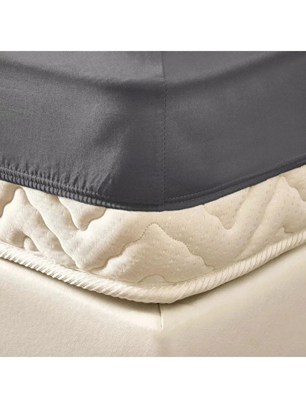 Soft Penye Çift Kişilik Lastikli Çarşaf - Antrasit - 160x200 cm-3