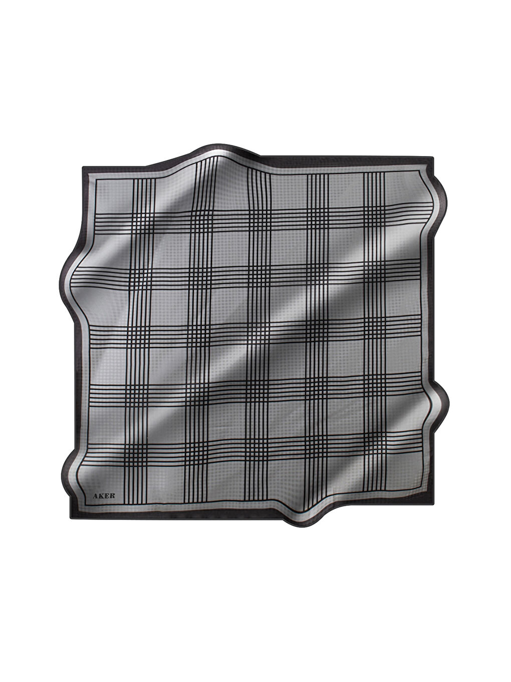 Gri 90X90 İpek Jakar