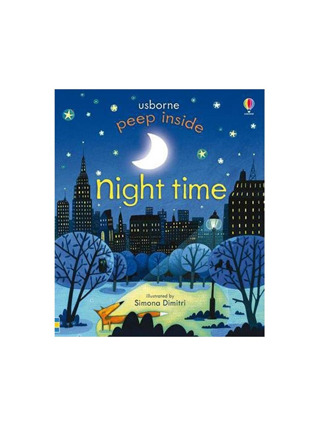 The Usborne Beyaz-Renklibaskı Peep Inside Night Time