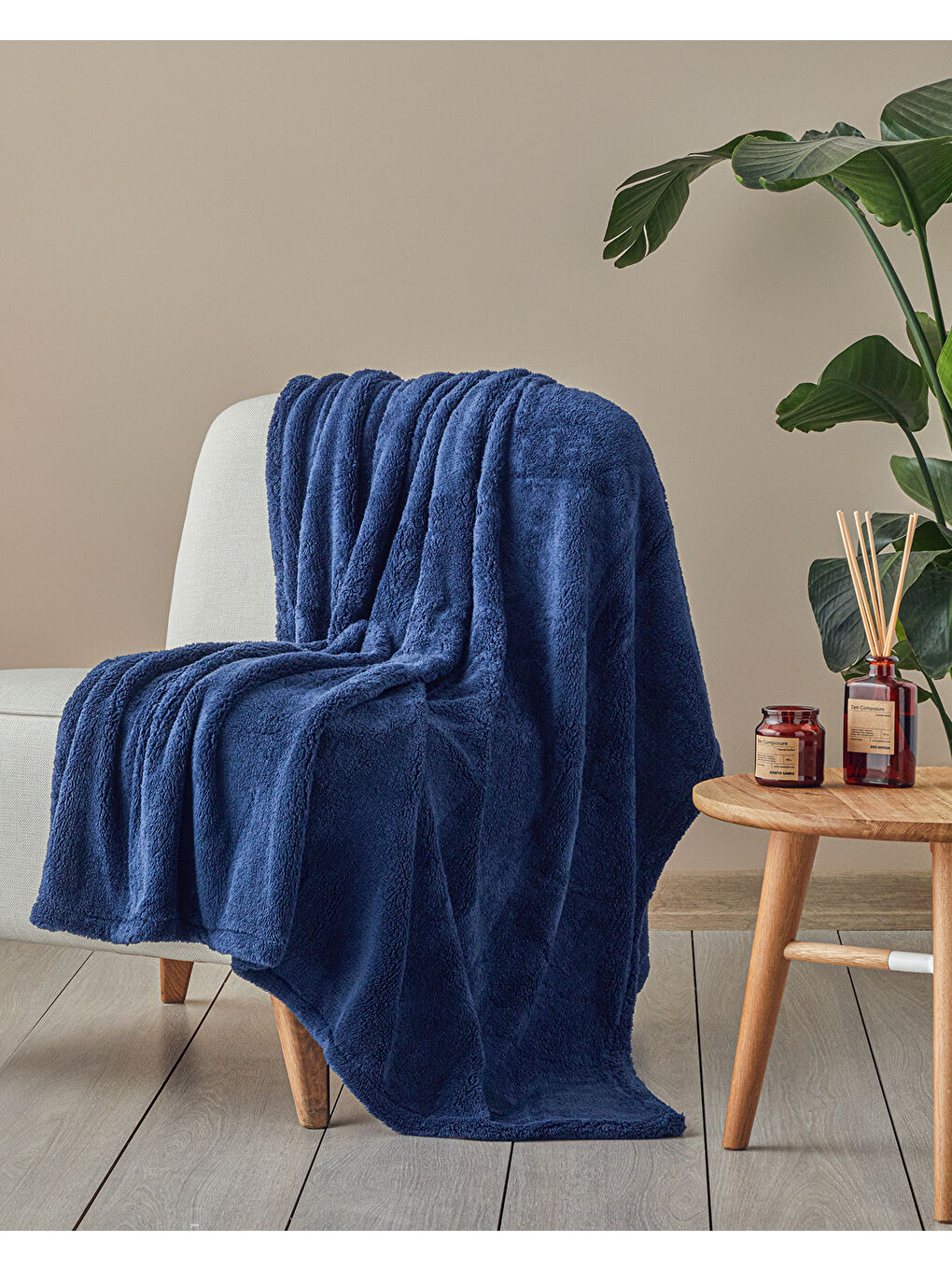 Cozy Wellsoft Tv Battaniyesi Gece Mavisi-3