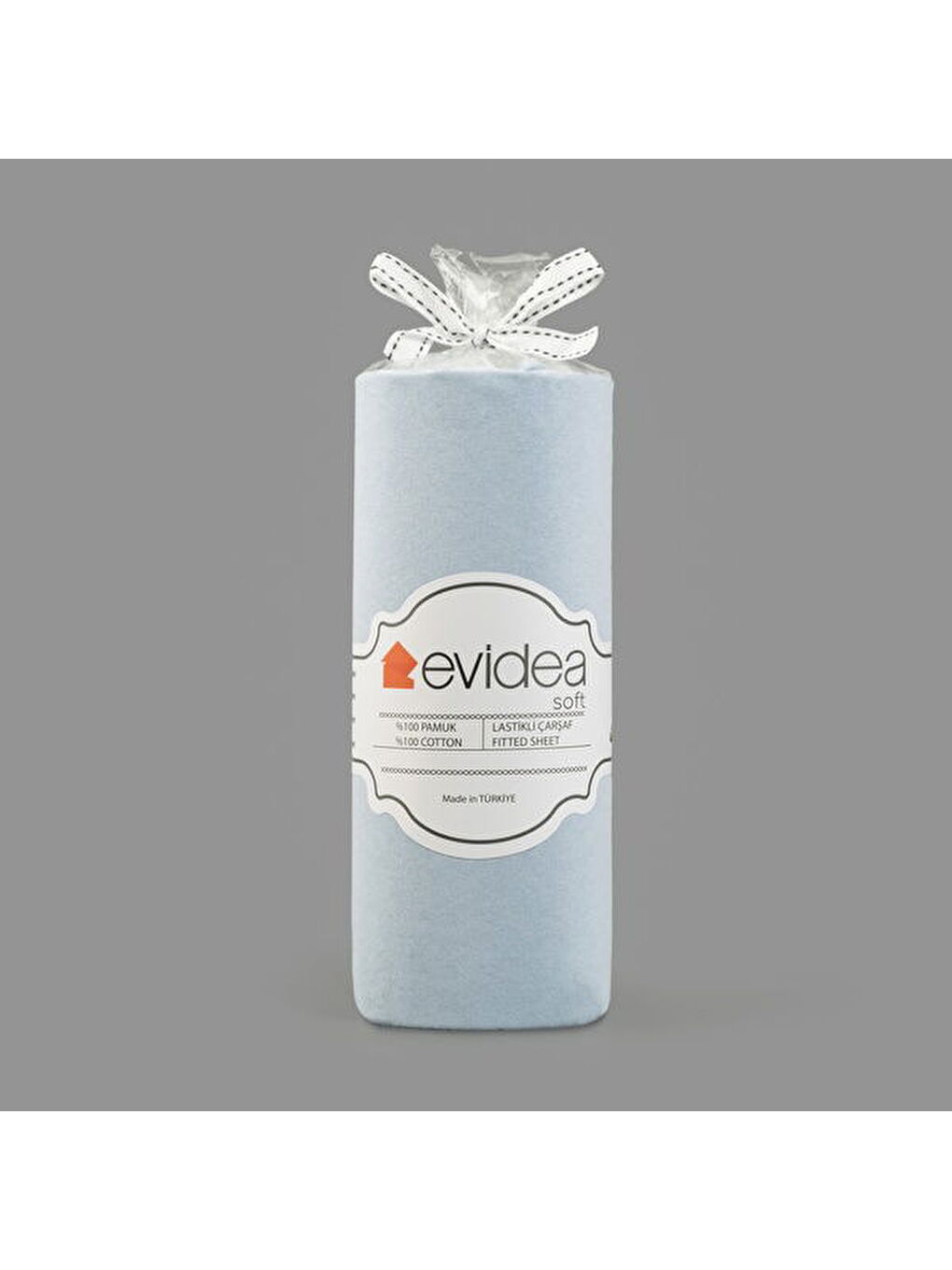 Soft Penye Çift Kişilik Lastikli Çarşaf - Mavi - 160x200 cm-3