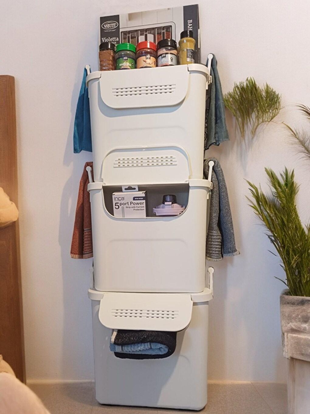 Motek Gri Melanj MT-35 Mybox 30 Litre Çok Amaçlı Organizer Saklama Kutusu (3 Adet) - 1