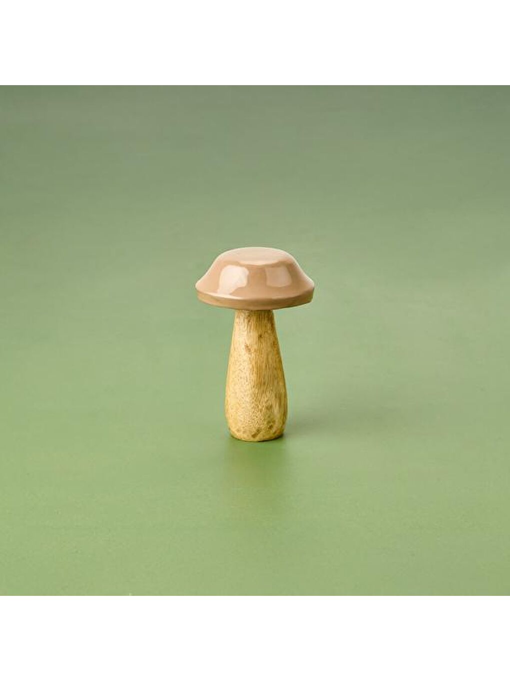 Mantar Obje - Bej / Taba - 9x15 cm-2