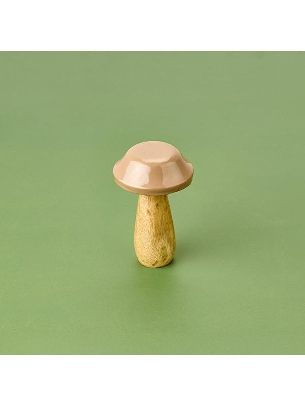 Mantar Obje - Bej / Taba - 9x15 cm-3