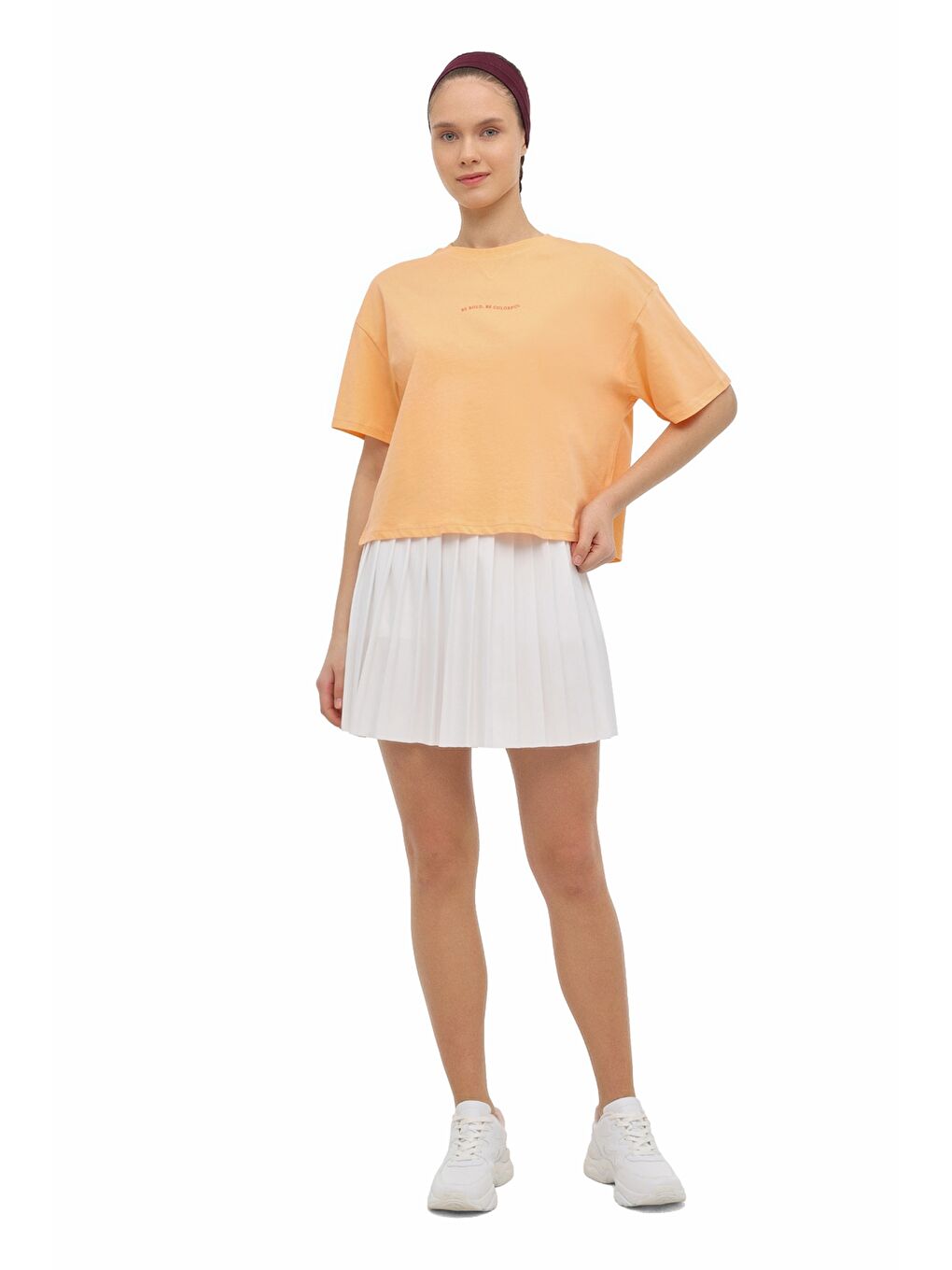 WL 11KRONS 6FX Turuncu Kadın Kısa Kol T-Shirt-2