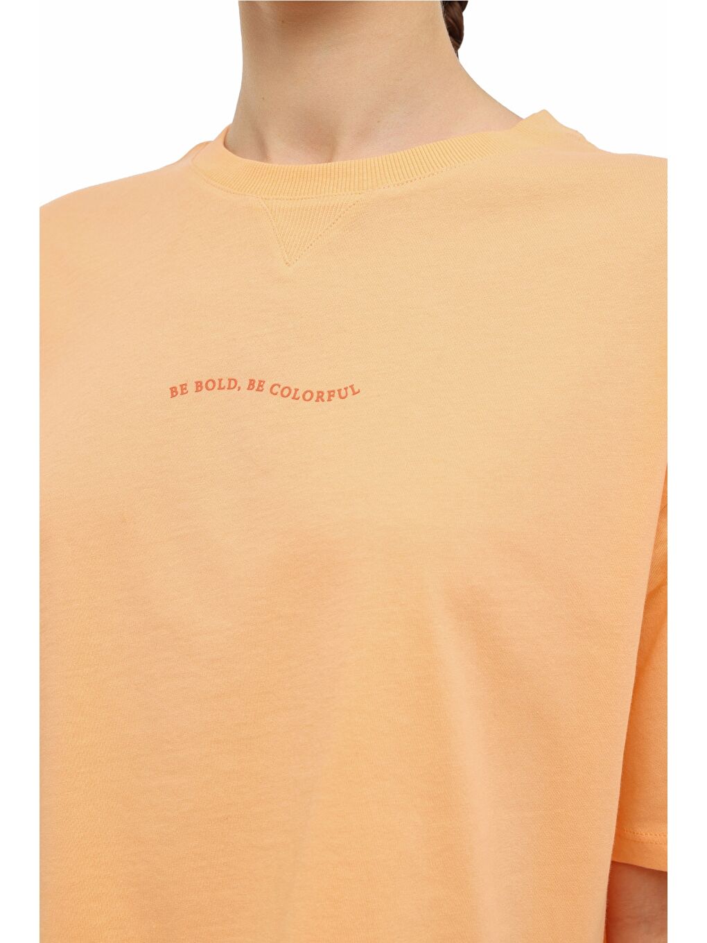 WL 11KRONS 6FX Turuncu Kadın Kısa Kol T-Shirt-3