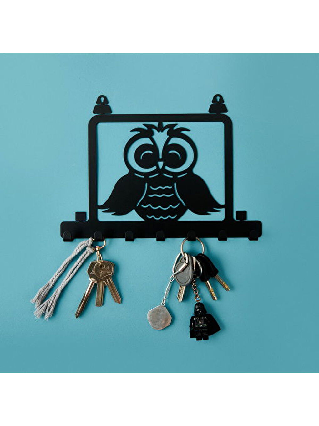 Deco Baykuş Anahtarlık - Siyah - 24x15 cm-1