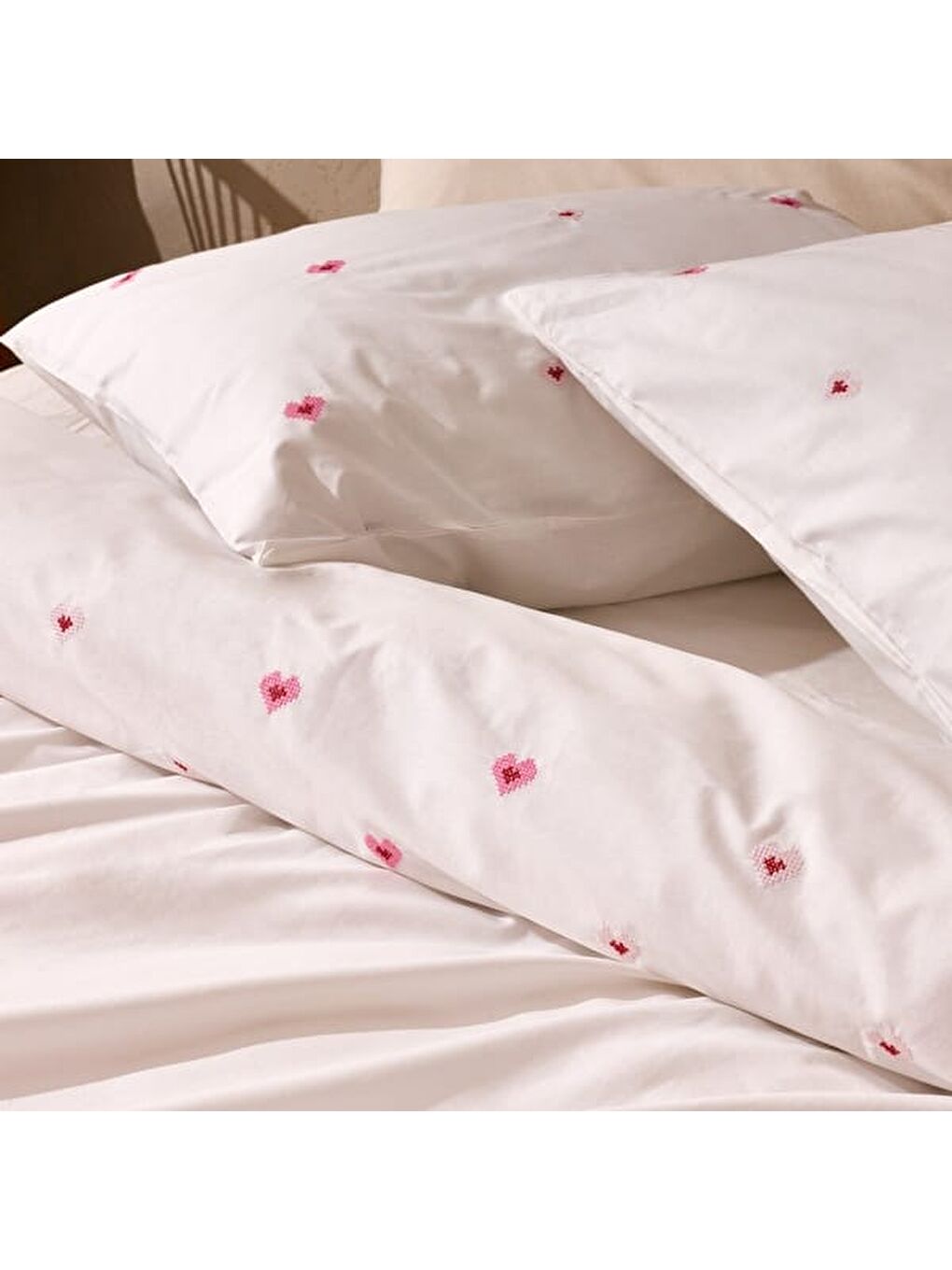 Soft Elenya Çift Kişilik Nevresim Takımı - Beyaz-3