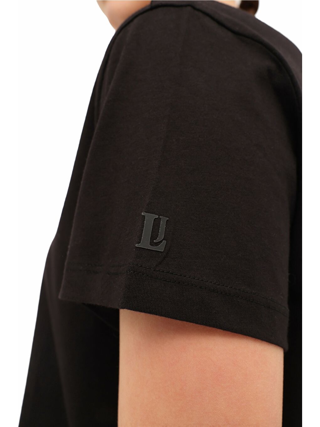 WB 11ADA 6FX Siyah Kadın Kısa Kol T-Shirt-3
