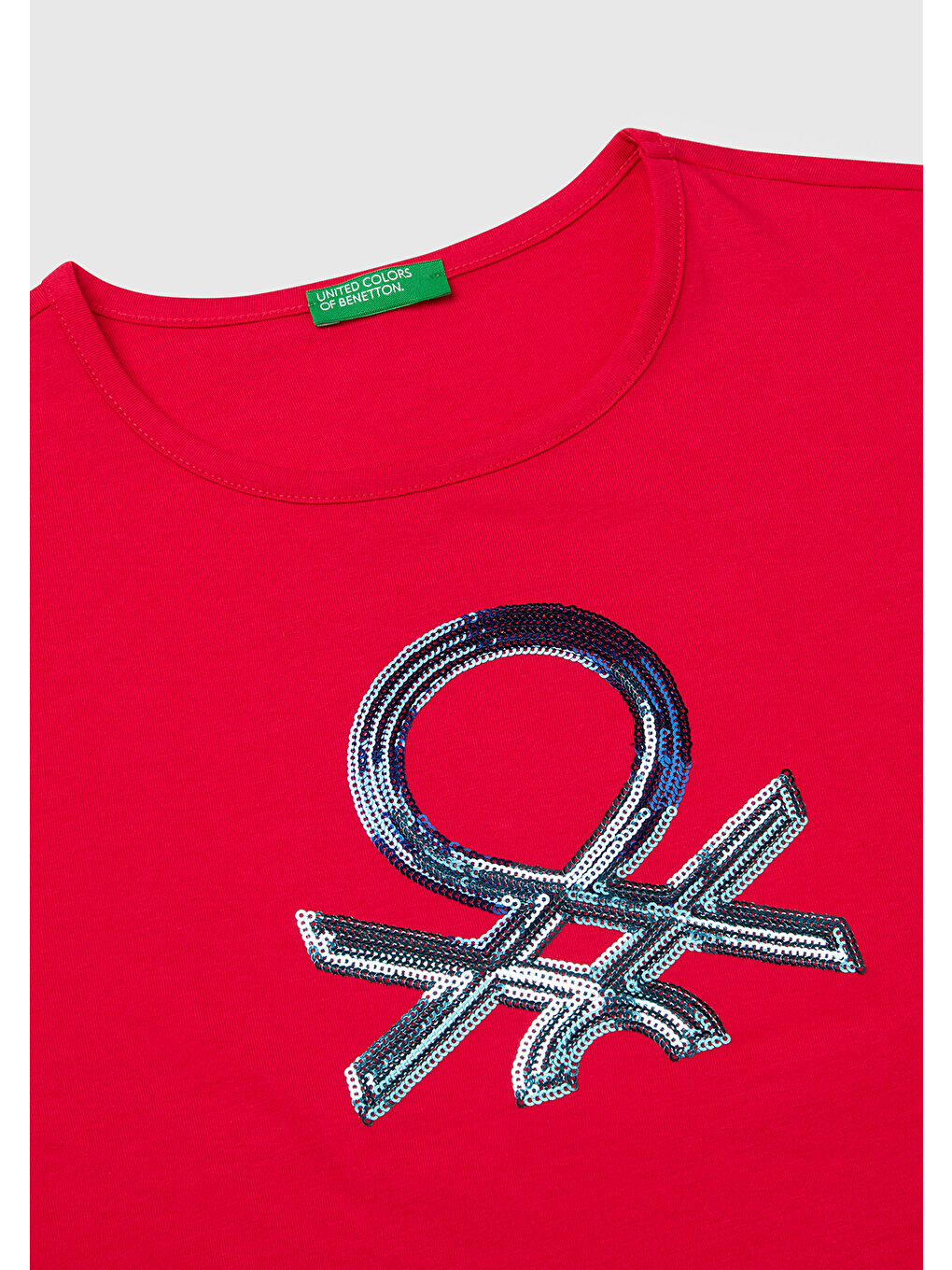 Kız Çocuk Fuşya Benetton Logo Baskılı T-Shirt-2