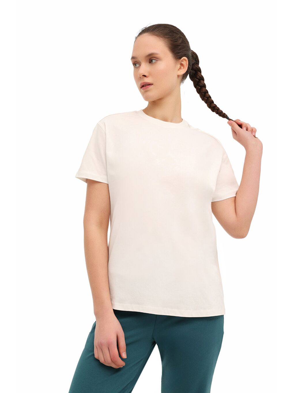 Bej WB 11ADA 6FX Ekru Kadın Kısa Kol T-Shirt