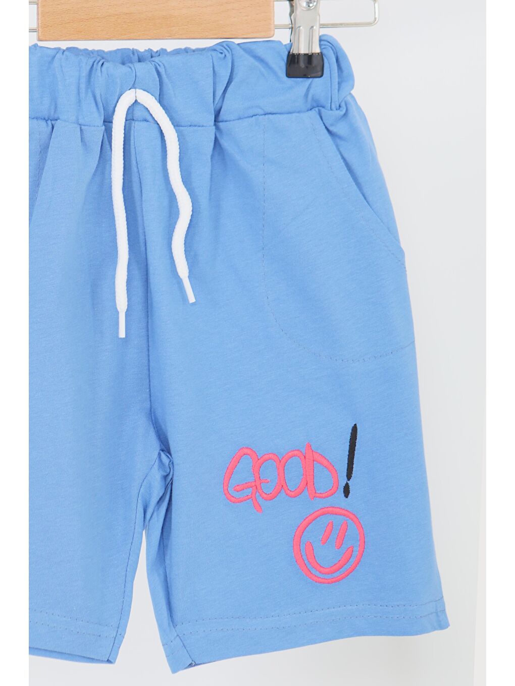 Kız Çocuk Mavi Baskılı Şort - 27460-1