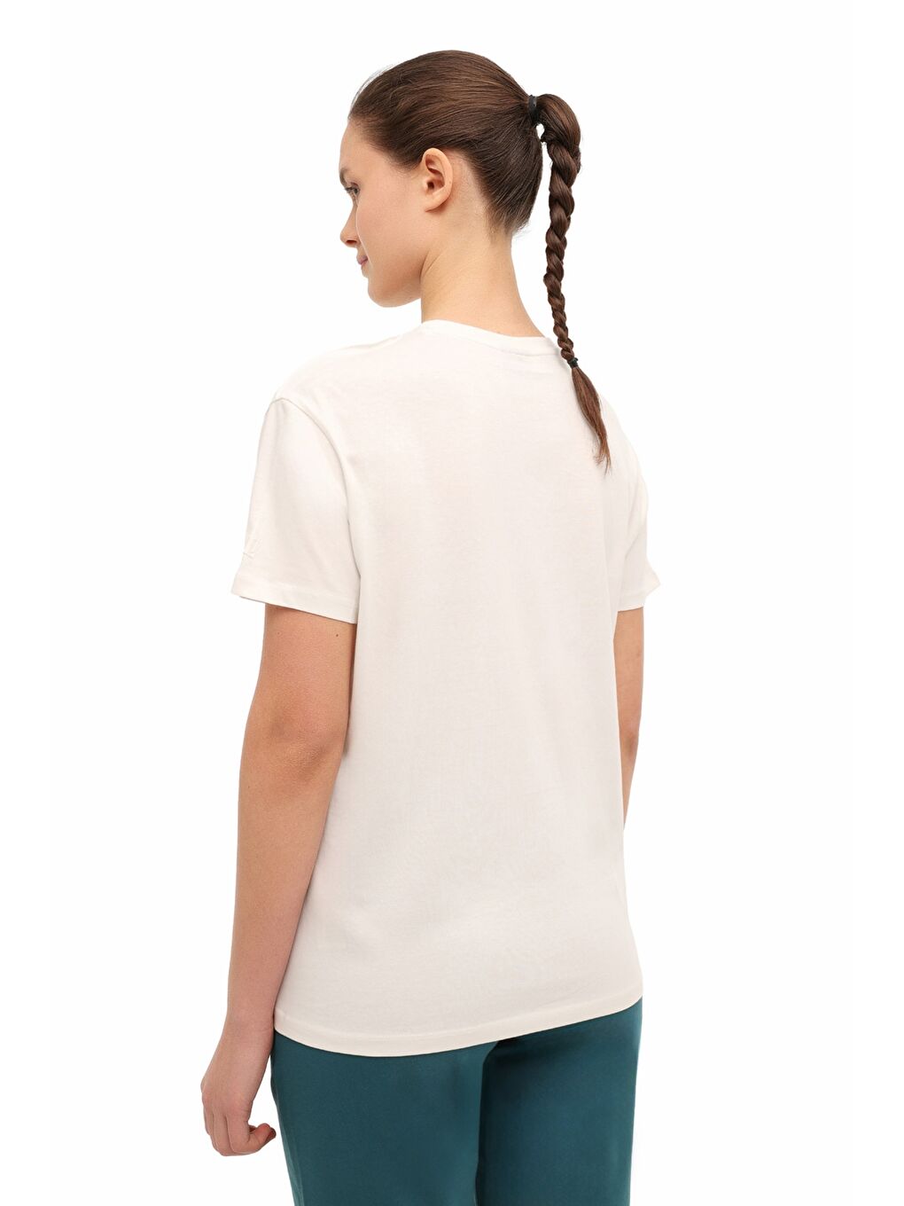 Bej WB 11ADA 6FX Ekru Kadın Kısa Kol T-Shirt-1