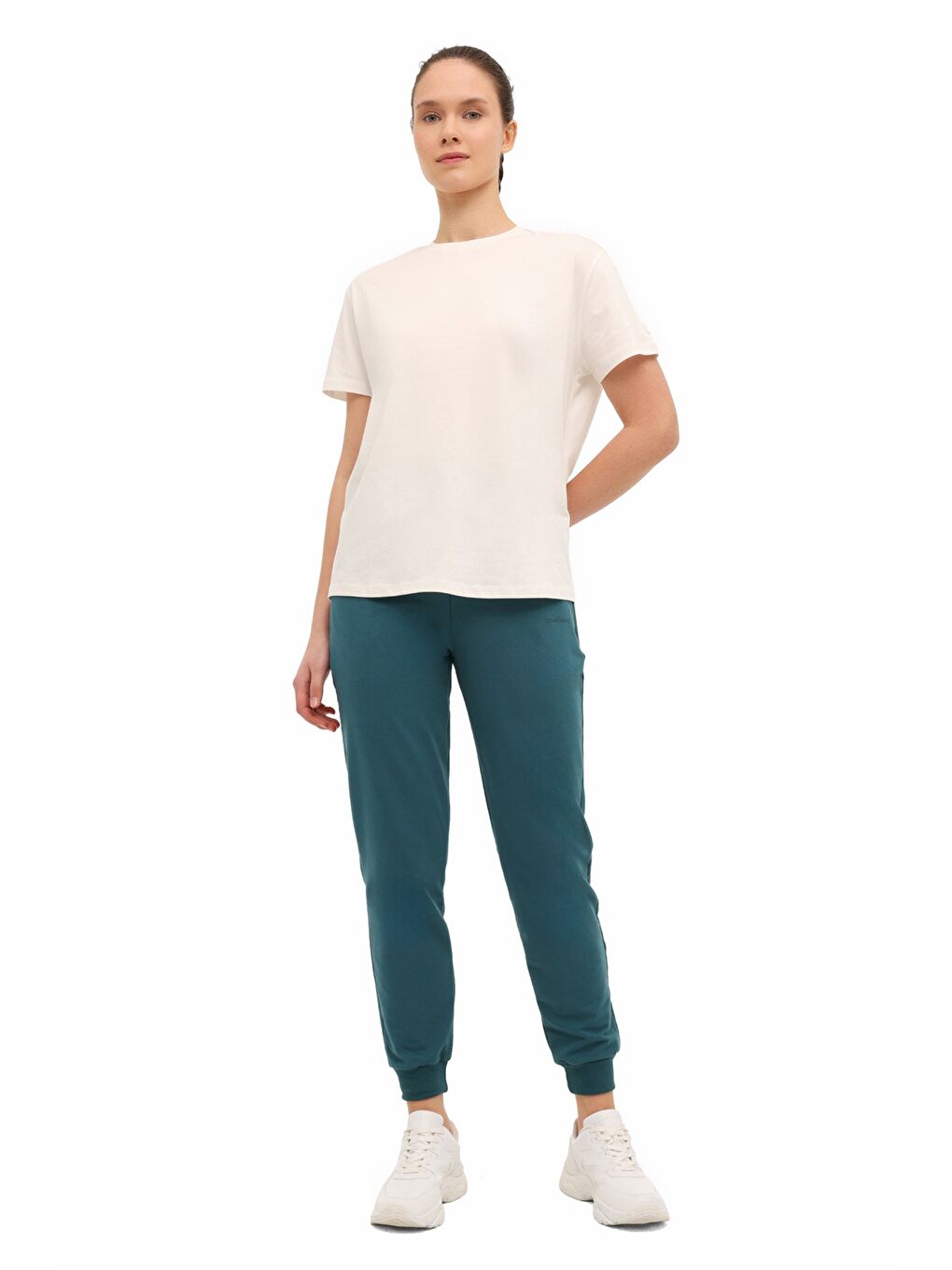 Bej WB 11ADA 6FX Ekru Kadın Kısa Kol T-Shirt-2