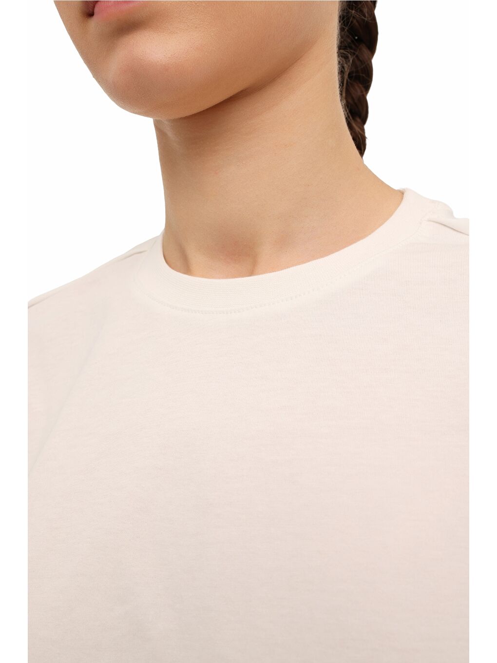 Bej WB 11ADA 6FX Ekru Kadın Kısa Kol T-Shirt-3