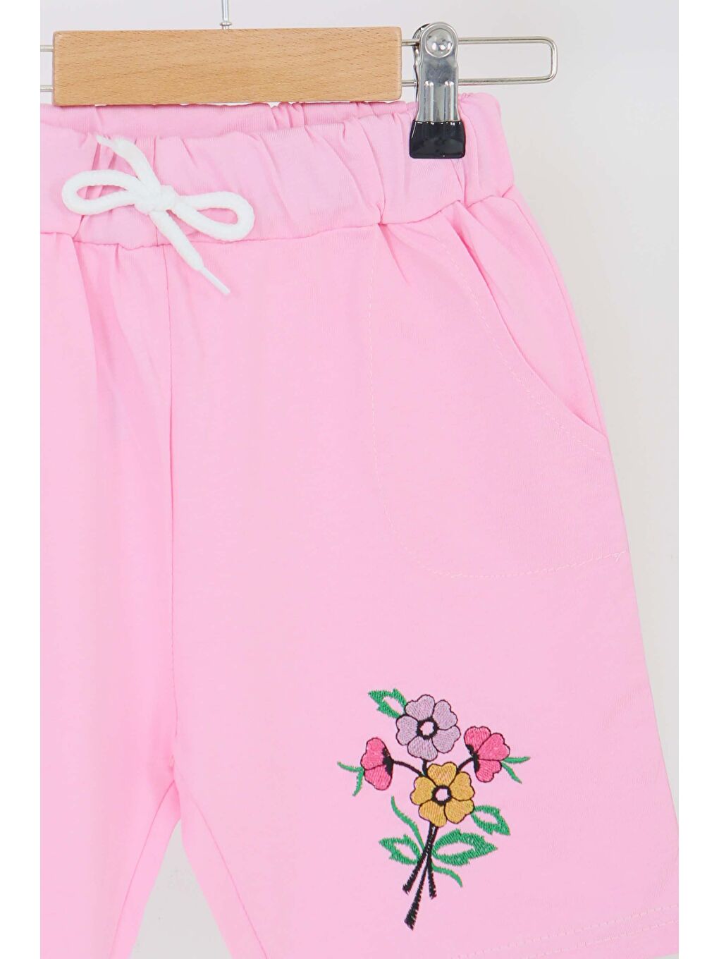 Kız Çocuk Pembe Baskılı Şort - 27331-1