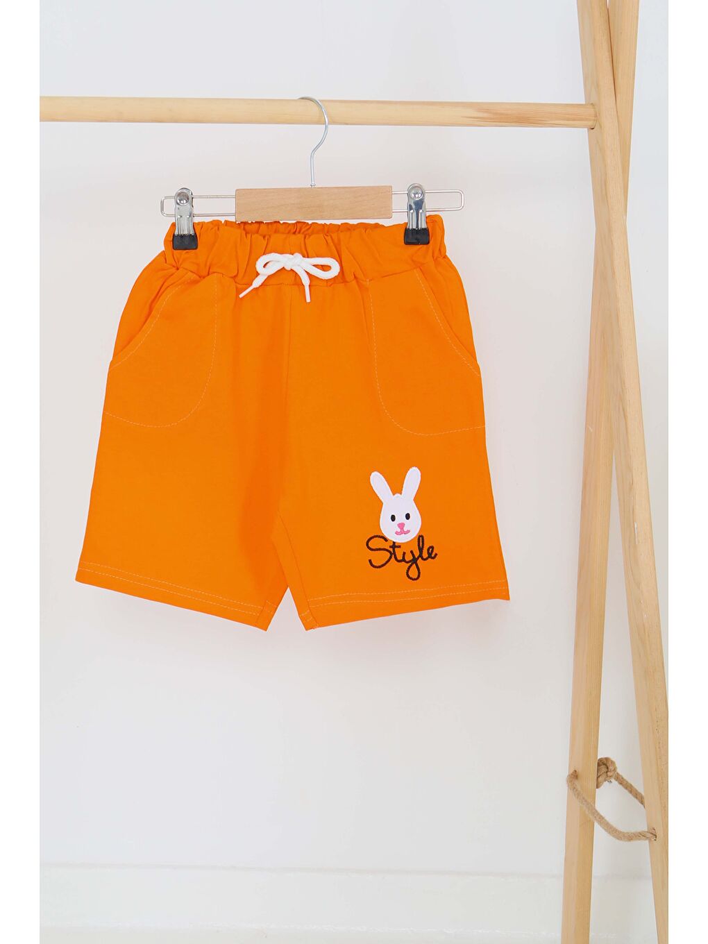 Turuncu Kız Çocuk Oranj Baskılı Şort - 27334