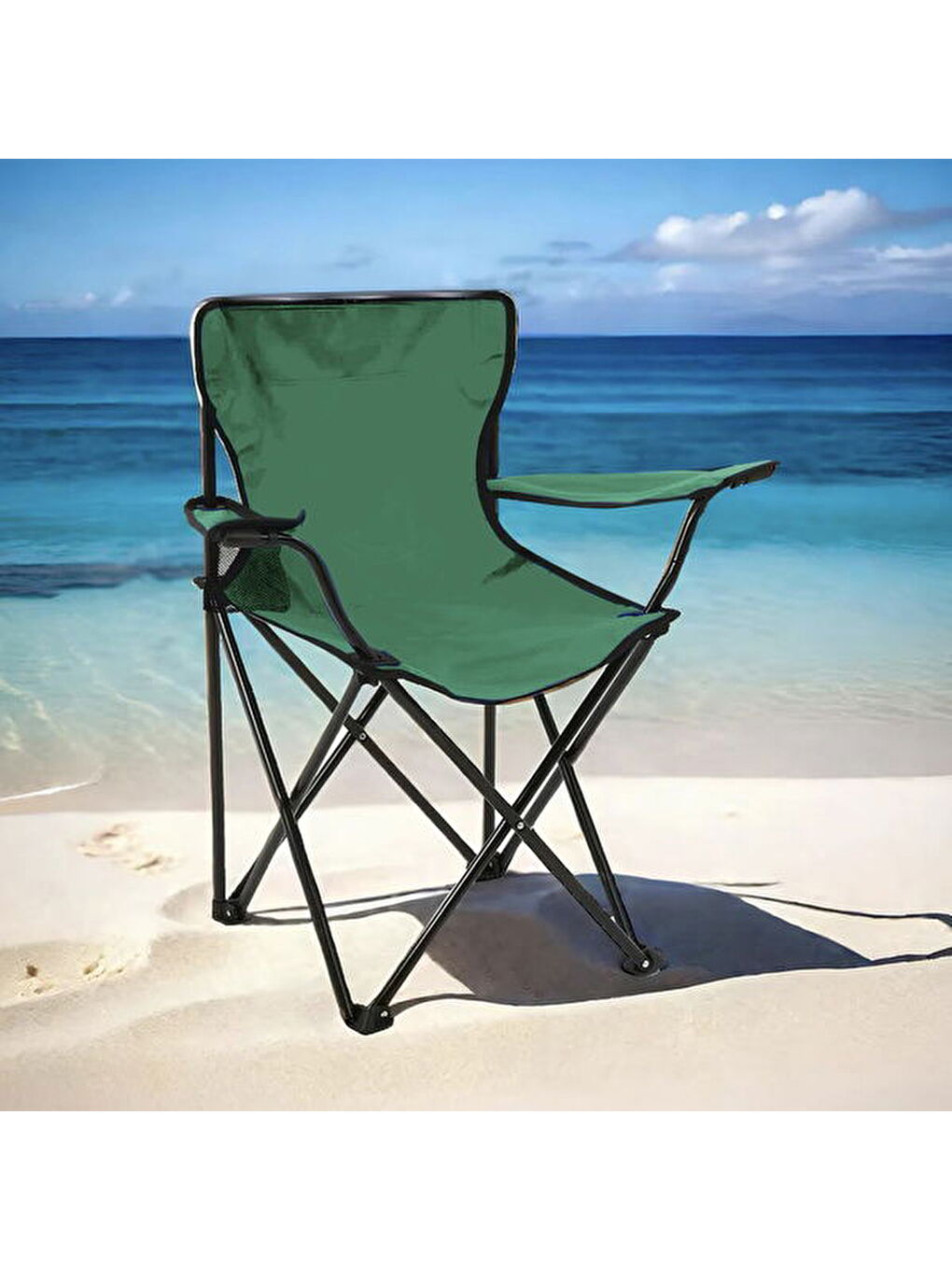 Piknik ve Kamp Sandalyesi - Yeşil-4
