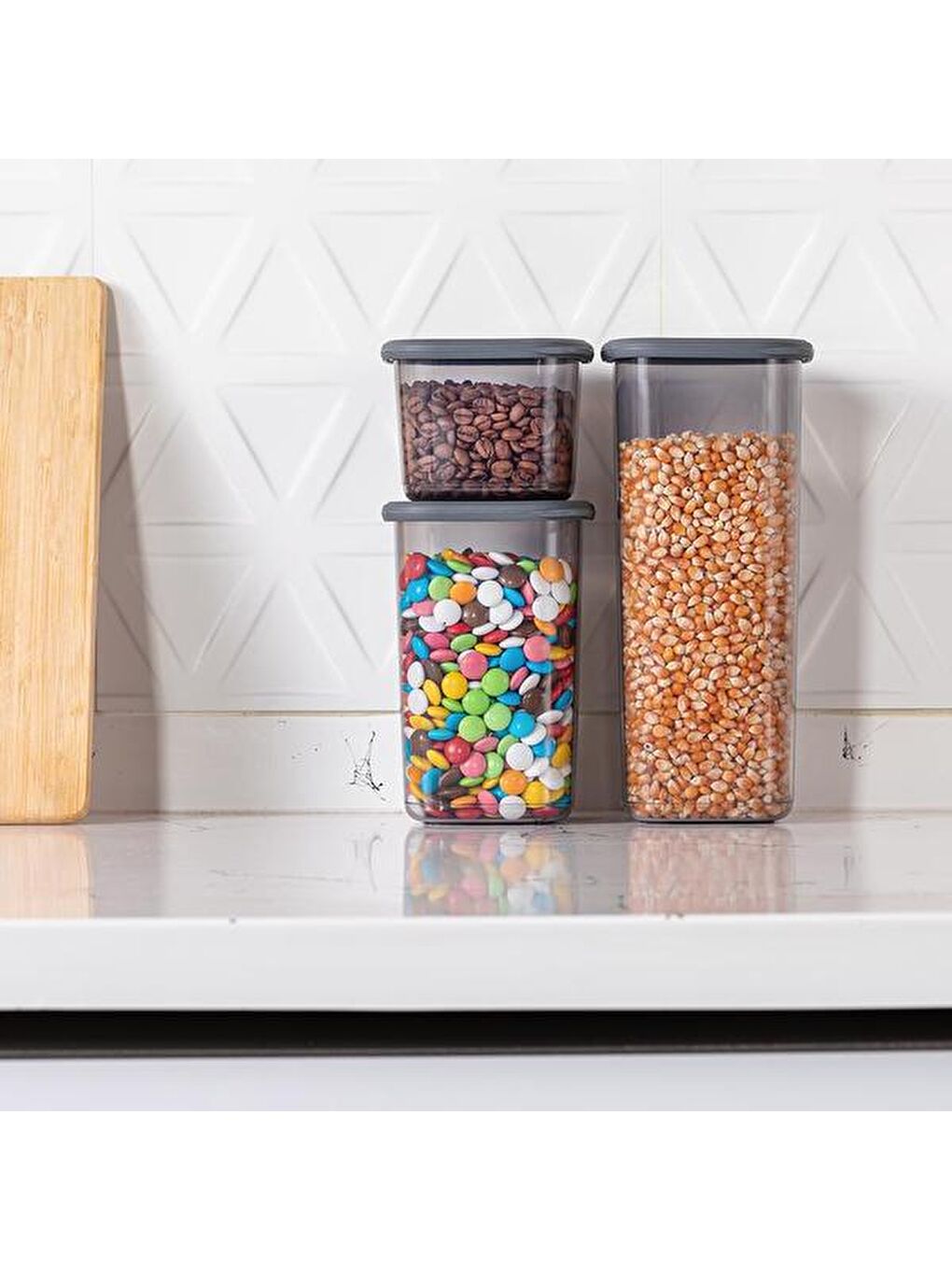 Gri Colony Kare Saklama Kabı - 550 ml-2